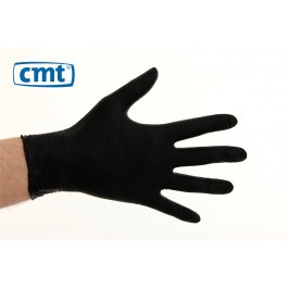 Soft Nitrile onderzoekshandschoenen poedervrij, kleur zwart (dispenserdoos 100 stuks) | maat S t/m XL