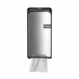 Cleen Quartz Toiletpapierdispenser | Bulkpack | kleur zilver/zwart