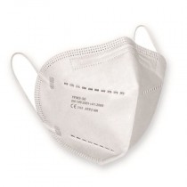 Cleen Non-Medical Mondkapjes/Mondmaskers type FFP2 NR, 5-laags met oorelastiek, kleur wit (dispenserdoos 20 stuks)