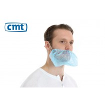 Baardmaskers met oorelastiek non-woven, kleur blauw (doos 10 x 100 stuks)