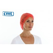 CMT Haarnetjes ClipCap wokkel, kleur rood, maat L (doos 10 x 100 stuks)