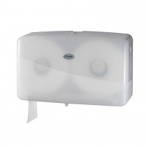 Cleen Pearl Duo-Toiletrolhouder | Mini-Jumbo | kleur wit