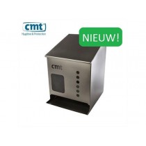 CMT RVS Bezoekerjas/Coverall Dispenser met bovenklep en uitgiftegleuf