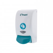 Cleen Wash&Care Zeepdispenser Antibac | HACCP | 1000 ml | kleur wit/turquoise
