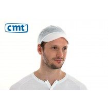 CMT Peaked Caps/Pet met klep, kleur wit, 50 cm (doos 10 x 100 stuks)