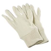 Katoen Keper/Tricot Handschoenen met manchet, kleur ecru (doos 50 x 12 paar)