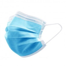 Medical mondmaskers/mondkapjes type II R met oorelastiek, 3-laags, kleur blauw (dispenserdoos 50 stuks)