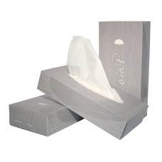 Facial Tissues Euro ECO 21 x 21 cm, 2-laags (doos 40 x 100 stuks)