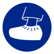 Pict-O-norm Pictogram Schoenovertrekken Verplicht 90 mm (sticker)