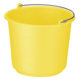 SOP huishoud emmer 12 liter - Met stevig hengsel en dikke bodem, kleur geel