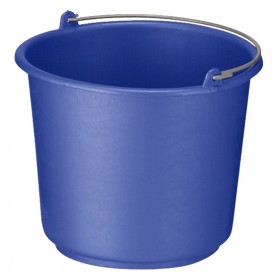 SOP huishoud emmer 12 liter - Met stevig hengsel en dikke bodem, kleur blauw