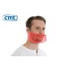 Baardmaskers met hoofdelastiek non-woven, kleur rood (doos 10 x 100 stuks)