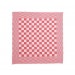 Theedoek geblokt 70 x 70 cm, kleur rood/wit (pak 10 stuks)