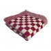 Keukenhanddoek badstof geblokt 50 x 50 cm, kleur rood/wit (pak 10 stuks)